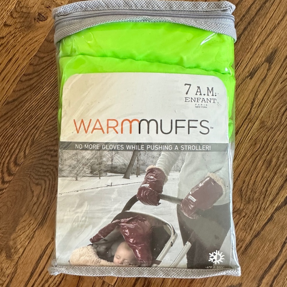 7am enfant warmmuffs néon green